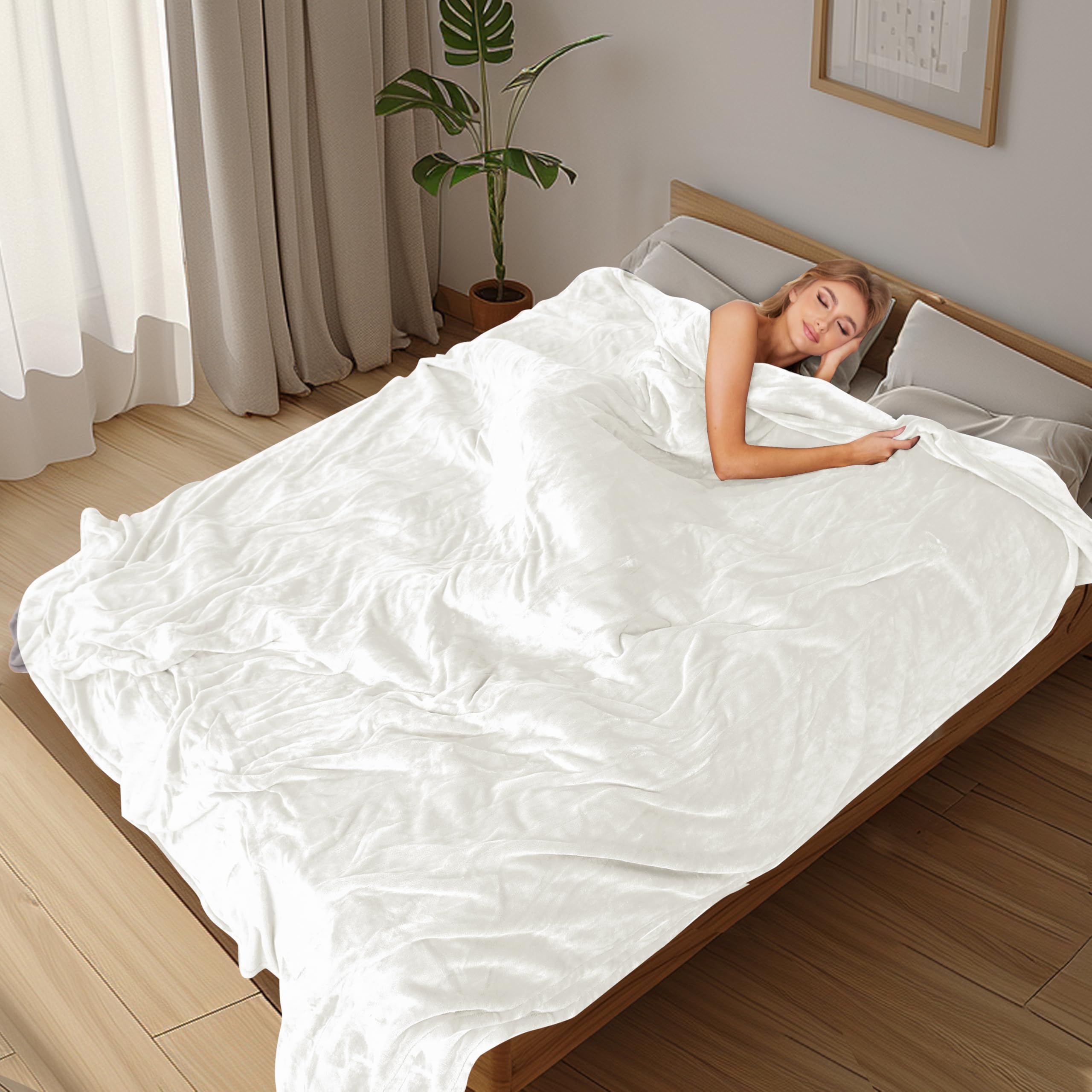 Elektrisch verwarmd deken 72" x 84" volledige maat flanellen stof met 4 verwarmingsniveaus & 10 uur automatische uitschakeling, ademend warm en wasbaar voor zacht en bed - lichtgrijs