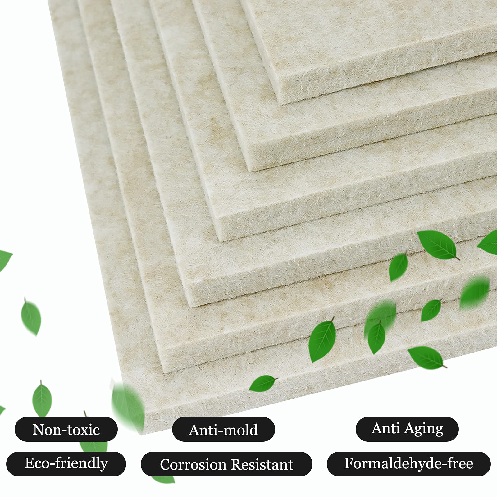 BXI Sound Absorber - 31.5 X 23.6 X 3/8 Inches 6 Pack High Density Acoustic Absorption Panel, Sound Absorbing Panels Reduce Echo Reverb, Tackable Acoustic Panels for Wall and Ceiling Acoustic Treatment