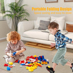 Japanese Folding Coffee Table,Bamboo Foldable Floor Low Table,Chabudai Tea Table for Sitting Tatami Living Room Bay Window,No Assembly (Wood)