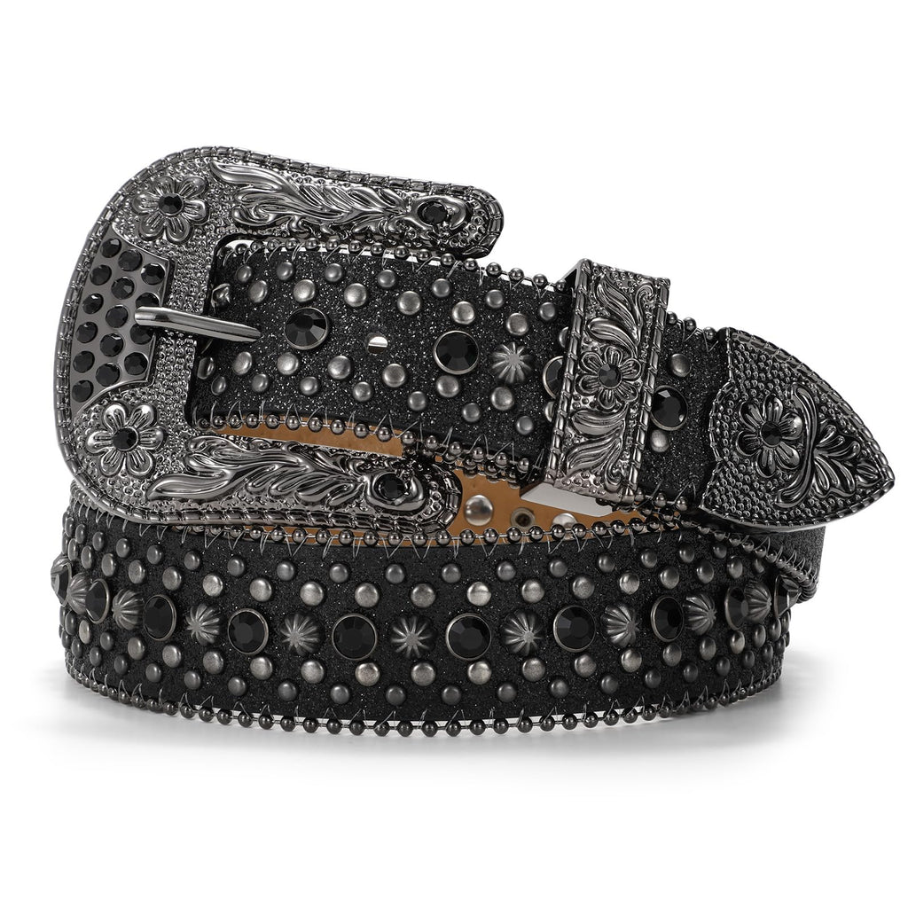 BELTROAD Rhinestone Goth Bling Belts for Women and Men Western Cowboy Cowgirl Belt for Jeans