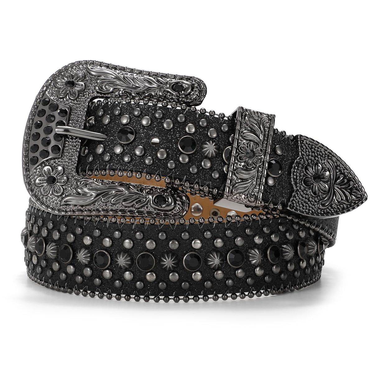 BELTROAD Rhinestone Goth Bling Belts for Women and Men Western Cowboy Cowgirl Belt for Jeans