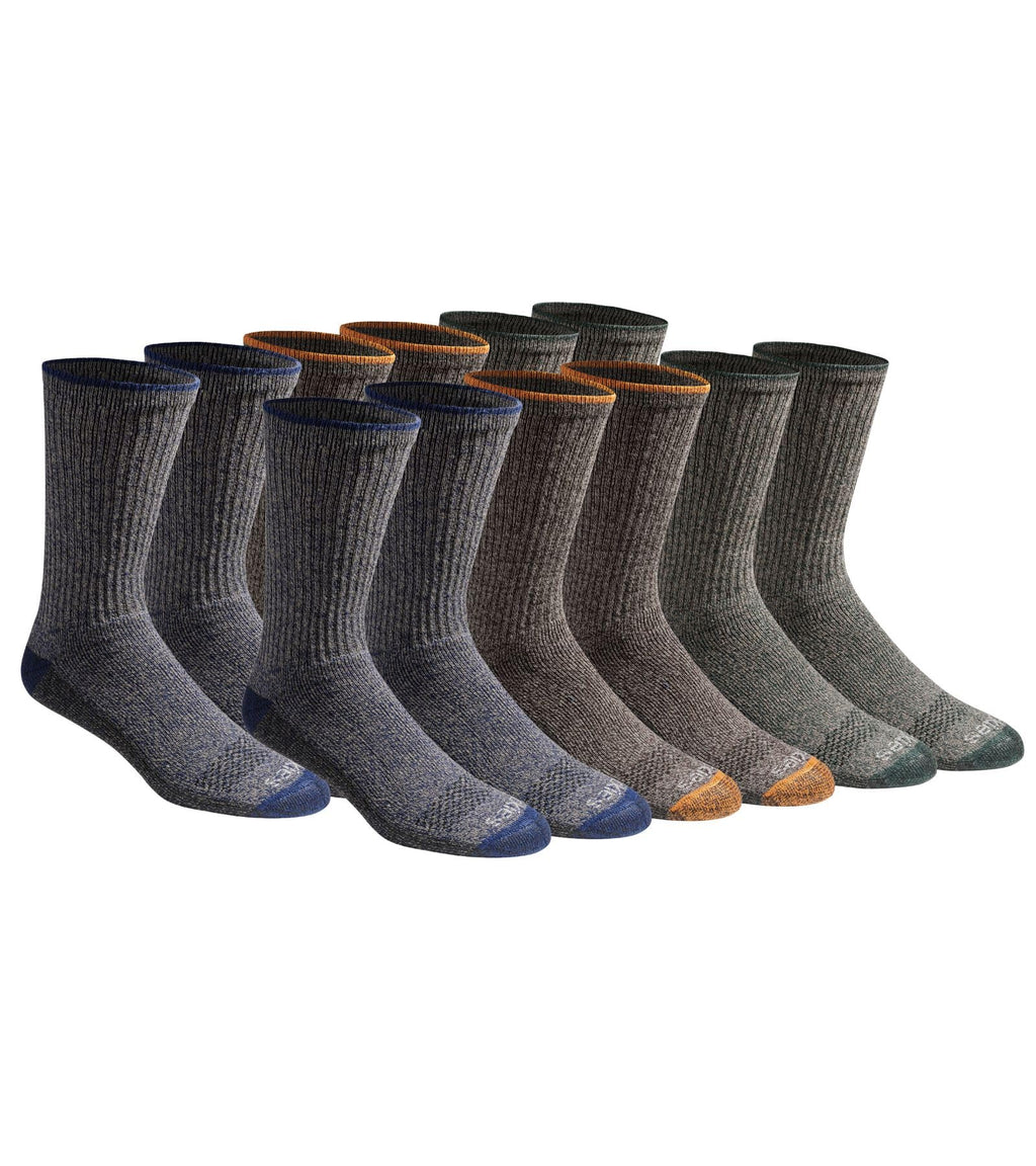 Dickies Men's Dri-Tech Original Moisture Control Crew Socks, Available in M-XXL (6, 12, 18 Pairs)