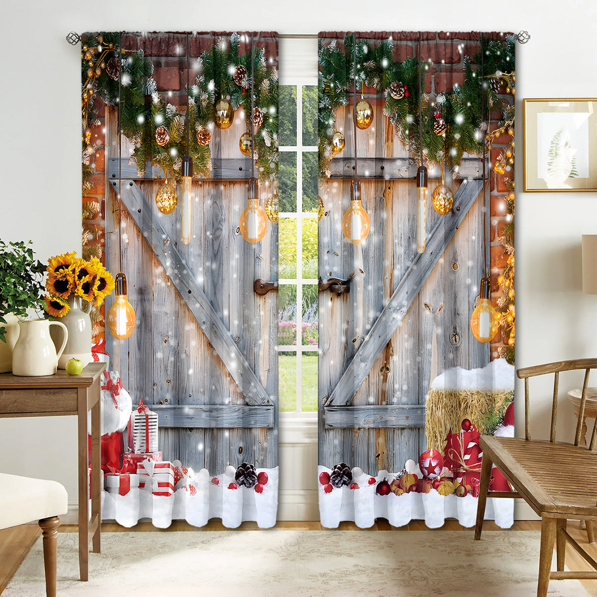 Digital Printed Christmas Curtains