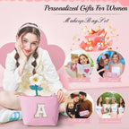 Embroidered Lettered Make-up Bag Portable Travel Storage