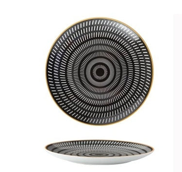 8-inch Nordic Style Geometric Series Ceramic Breakfast Plate Western Steak Flat Dish Plate Fruit Plate Decoration Hanging Plate