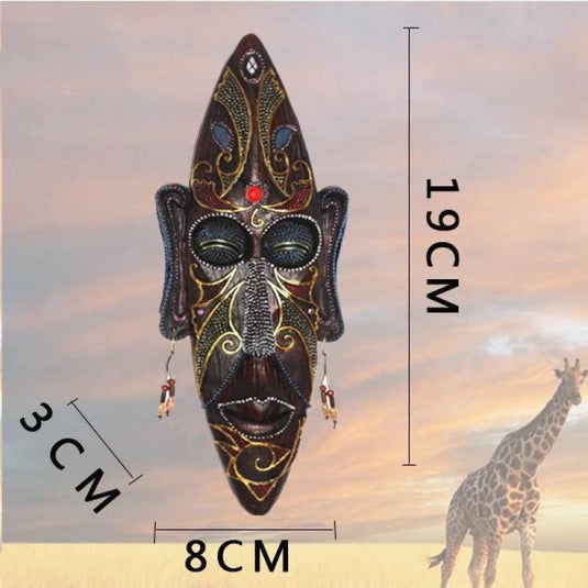 Creative Resin African Mask Wall Hanging Bar Decoration Pendant