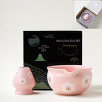 Flower Pattern Tea Whisk Benli Tea Bowl Set