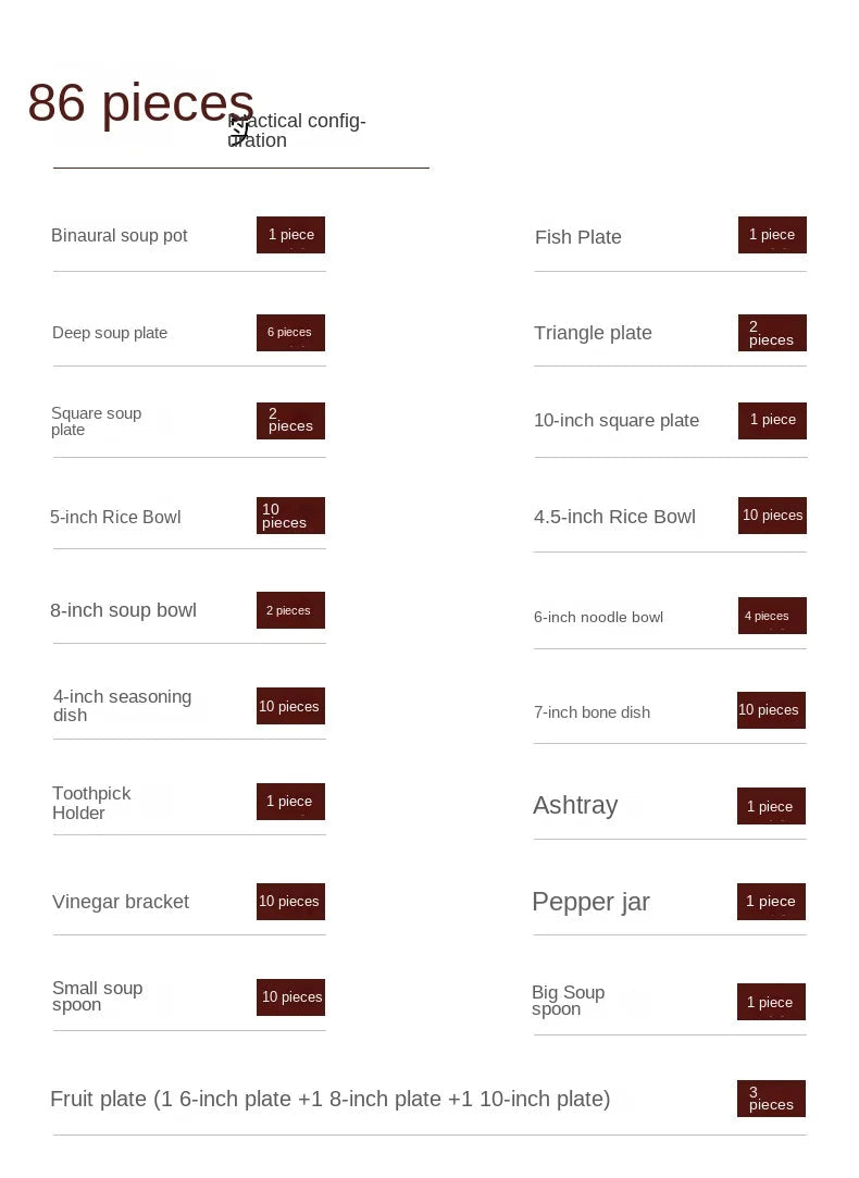 86 Piece Vintage Bone China Tableware high end crockery set luxury home british manor dishes - Grand Goldman