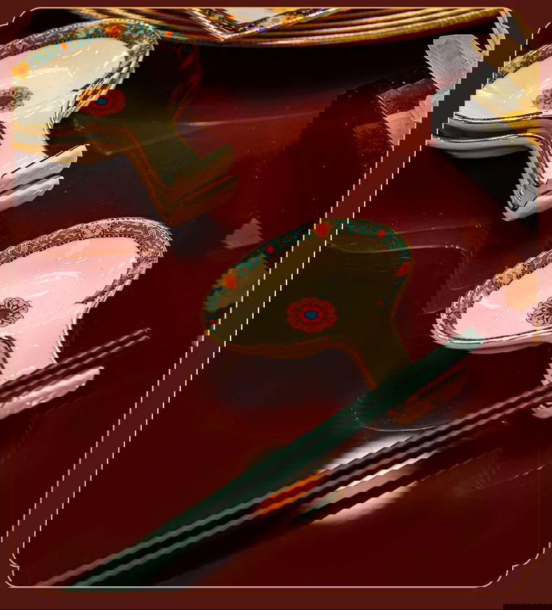 86 Piece Vintage Bone China Tableware high end crockery set luxury home british manor dishes - Grand Goldman