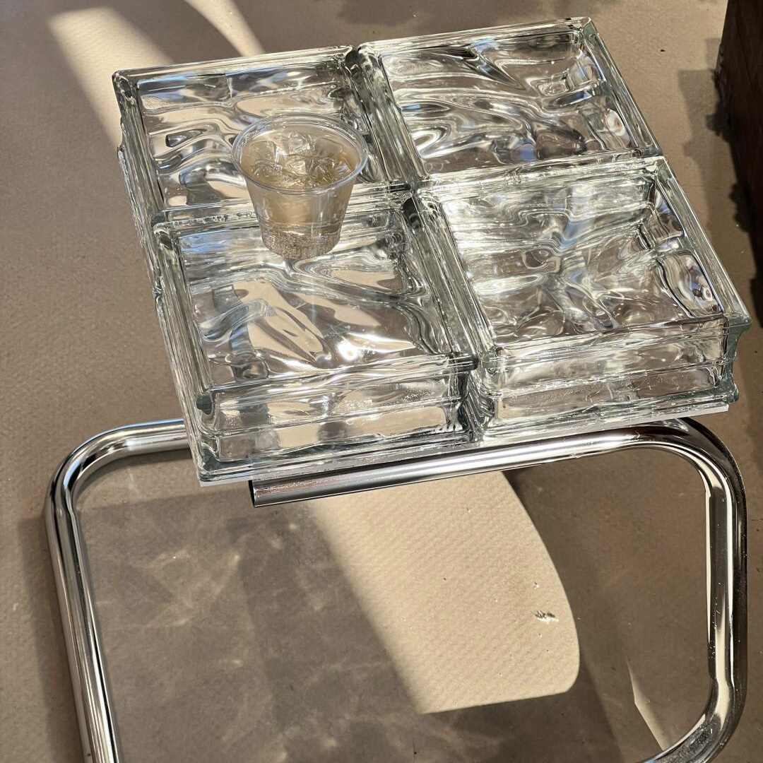 Glass Bricks Coffee Table Diy Material Package Handmade Crystal Brick Coffee Table