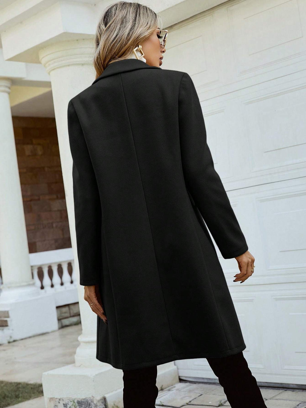 Clasi Double Breasted Lapel Collar Overcoat - Grand Goldman