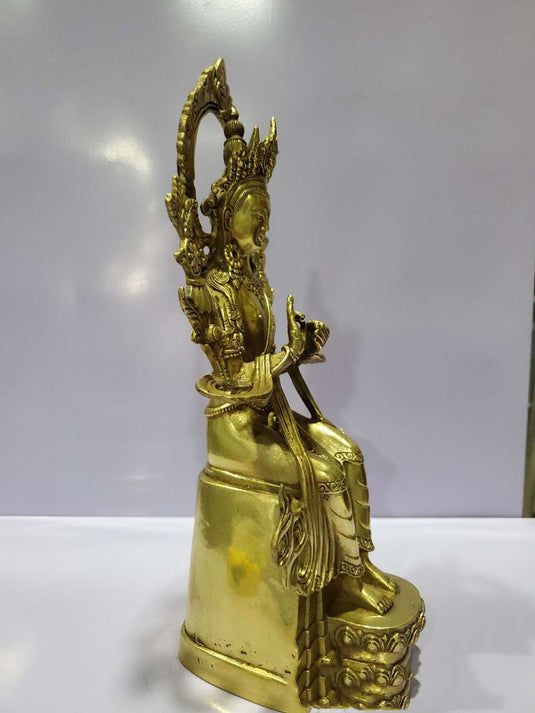 Bronze Maitreya Future Buddha Jampa Tantrisk Statue