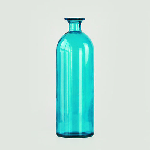 Vaso in vetro per bocca trasparente blu semplice vaso nordico inserito