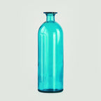 Vaso in vetro per bocca trasparente blu semplice vaso nordico inserito