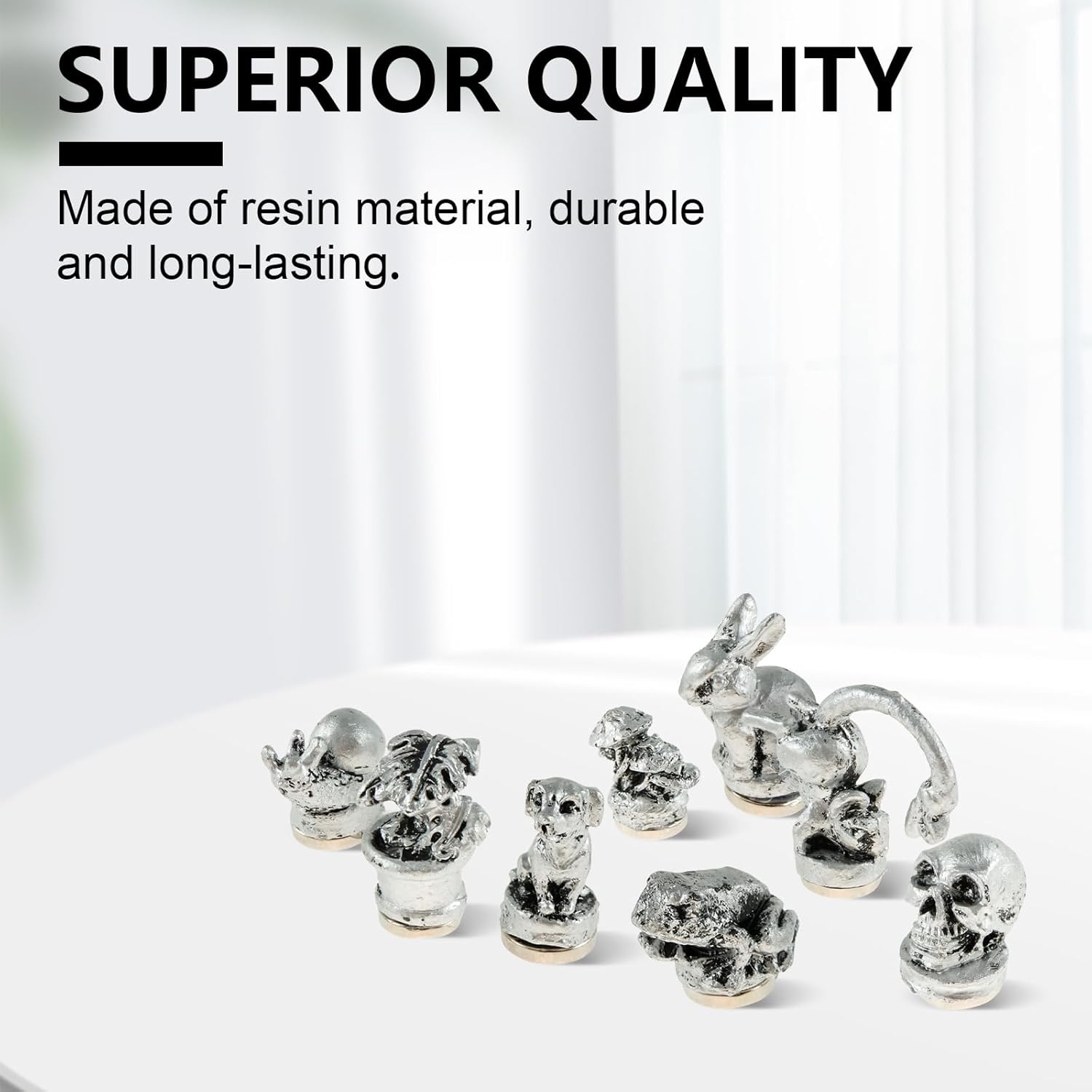 8 Pcs Hinge Head Home Decoration, Vintage Door Hinge Heads Decorative Topper, Bronzed/Silver Magnetic Hinge Head Toppers, Door Hinge Pin Topper for Animals Lovers (Silver) - Grand Goldman