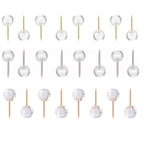 100 Pieces Transparent Pearl Nail Silver Rose Gold Ball Map Push Pin Thumb