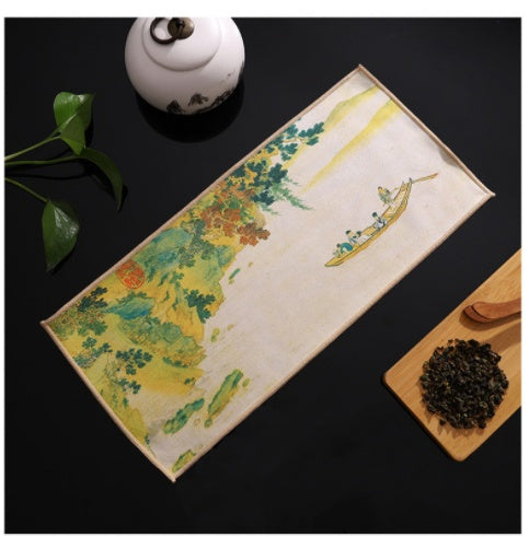 Kung Fu Tea Set Accessories Absorbent Thickened Mat Rag
