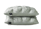 A Pair Of Feather Pillows And White Goose Single Neck Guards