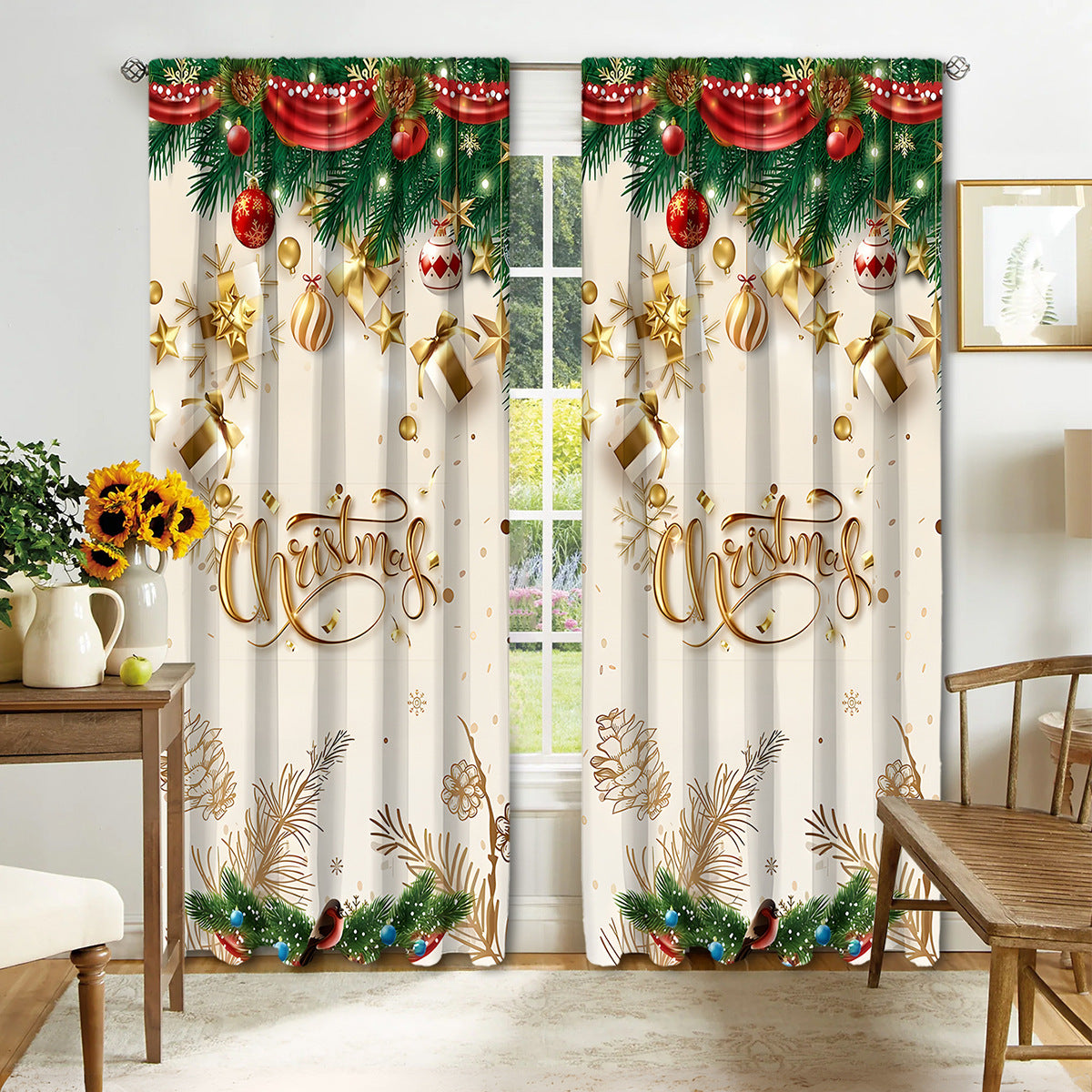 Digital Printed Christmas Curtains