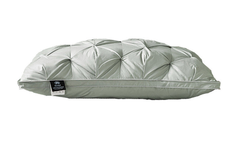 A Pair Of Feather Pillows And White Goose Single Neck Guards