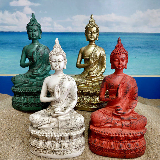 Ornement de statue de Bouddha artisanal en résine, offre spéciale