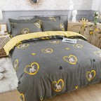Simple Pure Cotton Brushed Four-piece Set