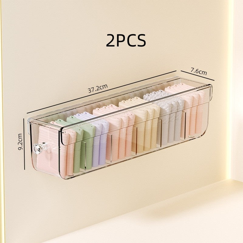 Drawer Underwear Storage Box Wall-mounted Clothing Socks Finishing Box Wardrobe Personal Clothing Artifact Three-in-one