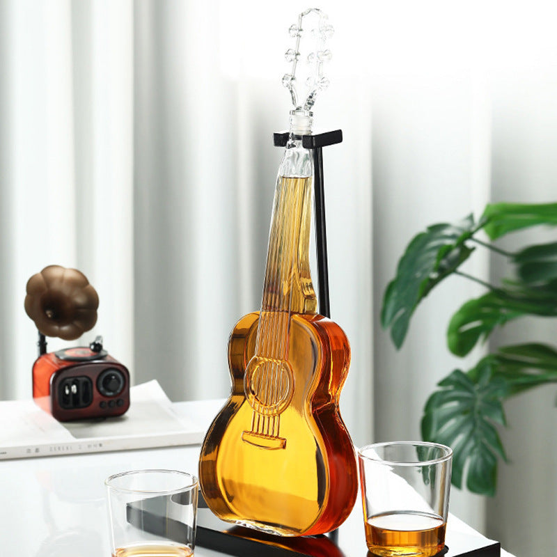Ensemble carafe guitare créative avec verre borosilicate élevé