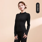 Veste de yoga pour femme, ajustée, à séchage rapide, pour le sport