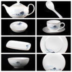 Bone China Tableware Set Chinese Household Daily Use Ceramic Bowls And Dishes Activities
