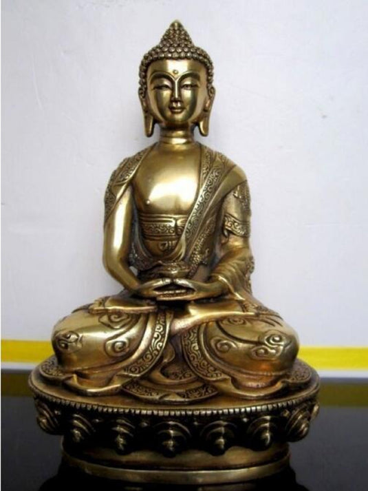 Ornements de statue de bouddha Amitabha en cuivre pur