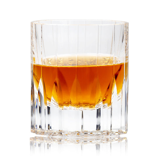 Udskåret blyfri krystalglas whisky tumbler