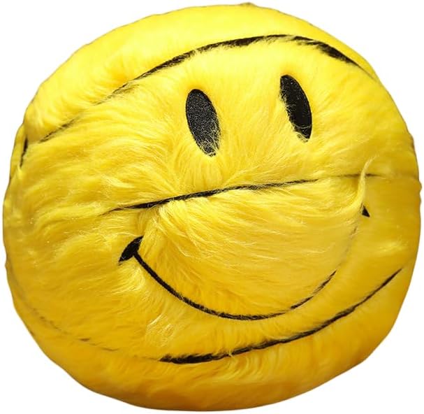 9.8 inch Simple Basketball Pillow Plush Gift Halloween Funny Expression Children's Room Decoration (Beige)…… - Grand Goldman