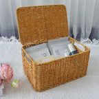 Rattan Storage Basket Finishing With Lid