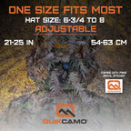 QuikCamo Mossy Oak Greenleaf Camo spandhat med indbygget 3D bladformet ansigtsmaske, jagtudstyr til kalkun (justerbar OSFM)