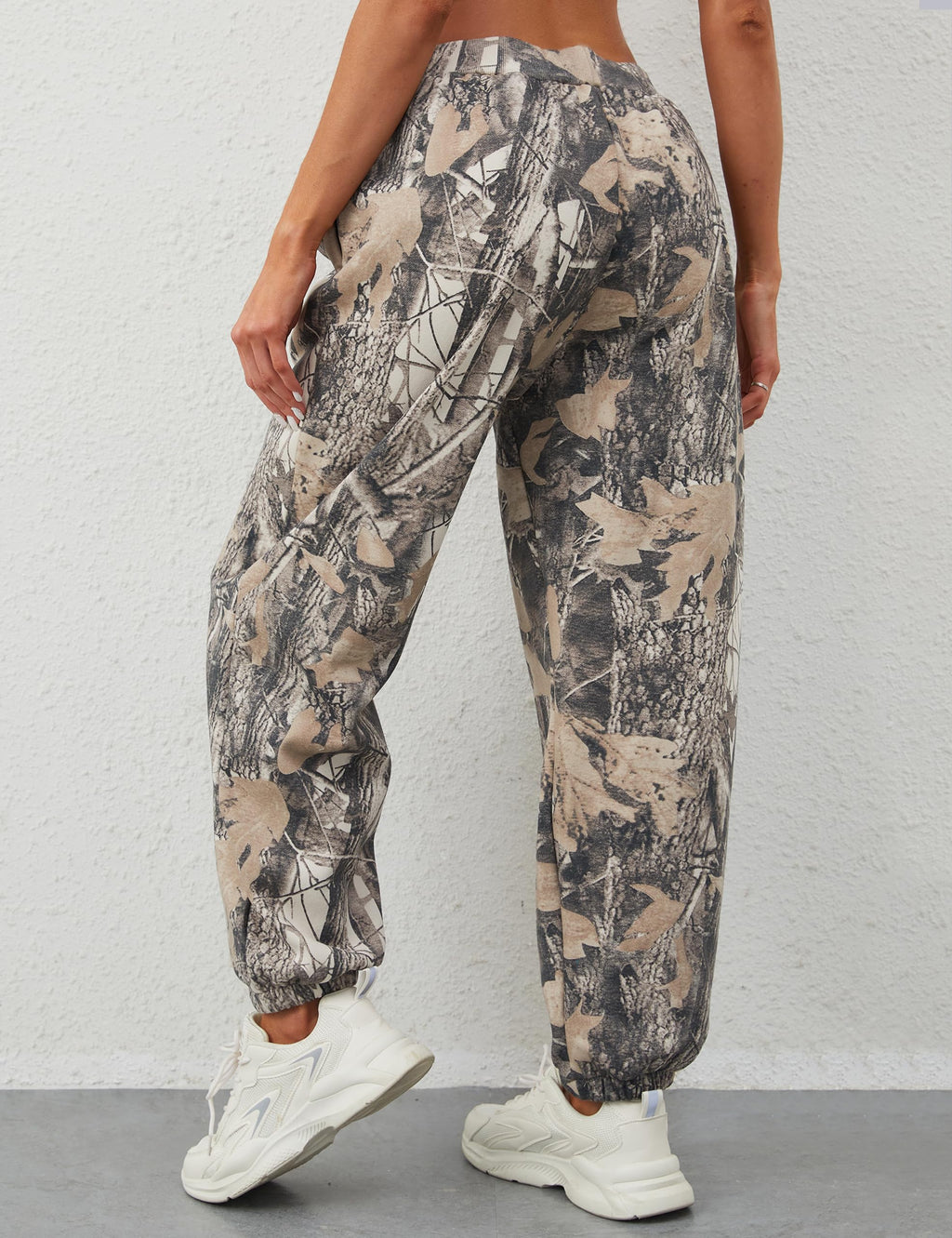 Eutten Women's Baggy Camo Sweatpants High Waisted Fleece Joggers Pants Fitted Sweat Pants with Pockets