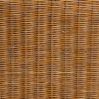 bali & pari Oteria Scalloped Natural Rattan Side Table, Light Honey