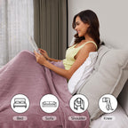 Coperta Elettrica Riscaldata 72"x84" Taglia Completa, Morbido Pile di Corallo con 4 Livelli di Riscaldamento e Spegnimento Automatico dopo 10 Ore, Lavabile in Lavatrice, Tessuto Morbido e Accogliente per la Casa, Grigio Scuro
