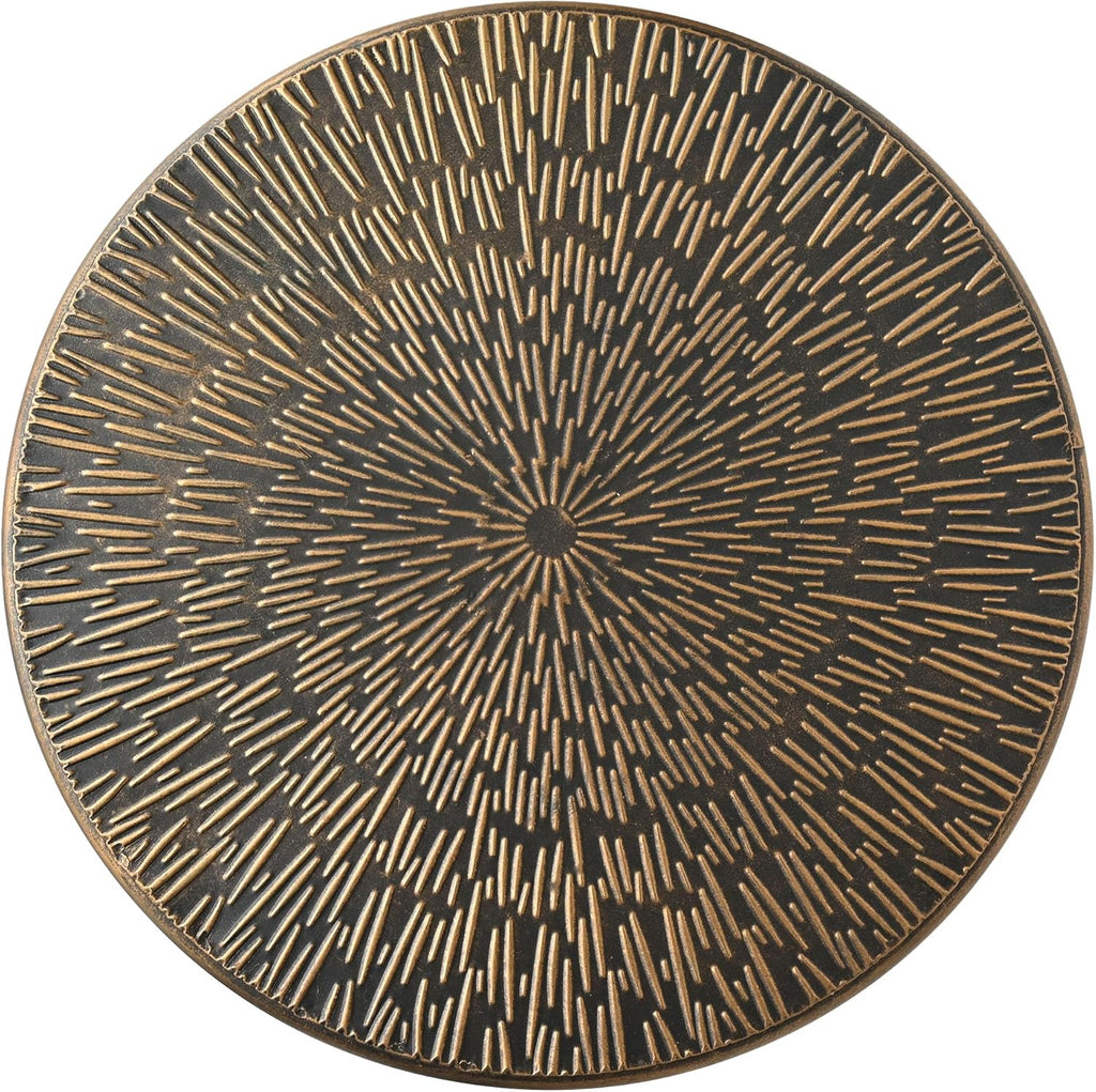 Metal Side Table, Martini Style Coffee Table Vintage Small Round Aceent Table 23inch for Living Room Bedroom Antique