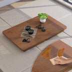 31.5" Folding Coffee Table for Small Spaces, Foldable Japanese Table, Low Table for Tatami - No Assembly, Natural Bamboo Wood Material, for Farmhouse, Living Room, Bedroom (Walnut)