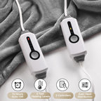 Elektrisch verwarmd deken 72" x 84" volledige maat flanellen stof met 4 verwarmingsniveaus & 10 uur automatische uitschakeling, ademend warm en wasbaar voor zacht en bed - lichtgrijs
