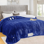 greenoak Heated Blanket Electric Throw 50"X60", Heating Blanket with 10 Heat Levels 1/2/4/6/8 Hours Auto-Off Overheat Protection, Flannel Sherpa Soft Warm Heater, ETL Certified Coral Pink