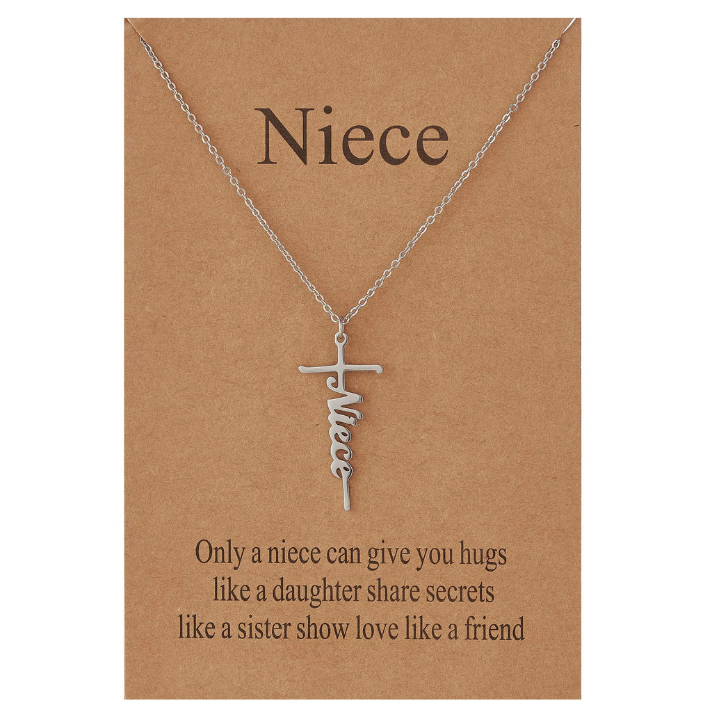 Lcherry Faith Cross Pendant Necklace for Women Religious Christian Jewelry Mother's Day Gifts for Women