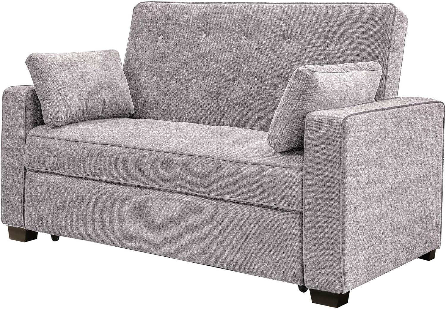 Serta Ainsley Queen Size Convertible Sofa Bed, Light Grey