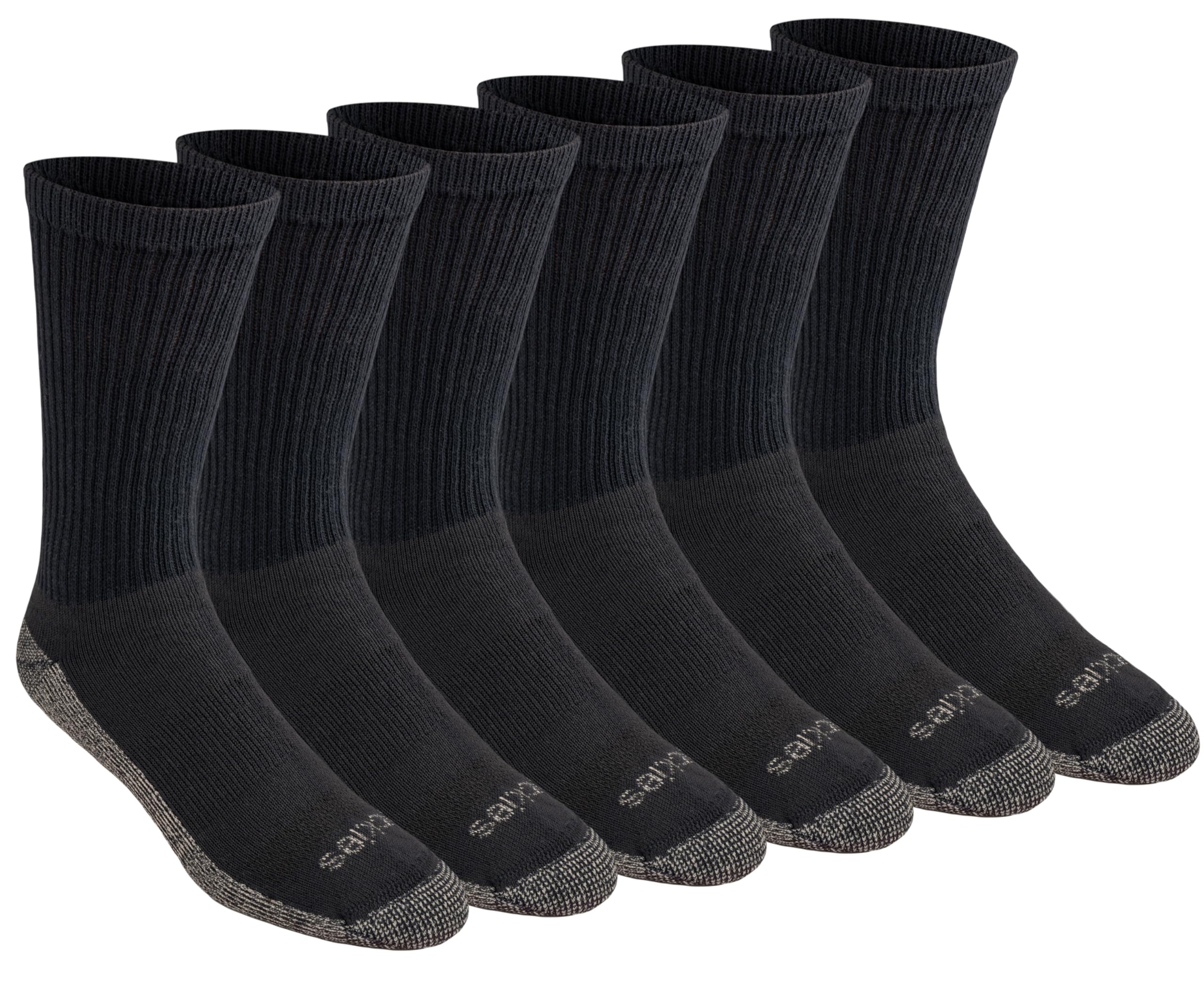Dickies Men's Dri-Tech Original Moisture Control Crew Socks, Available in M-XXL (6, 12, 18 Pairs)
