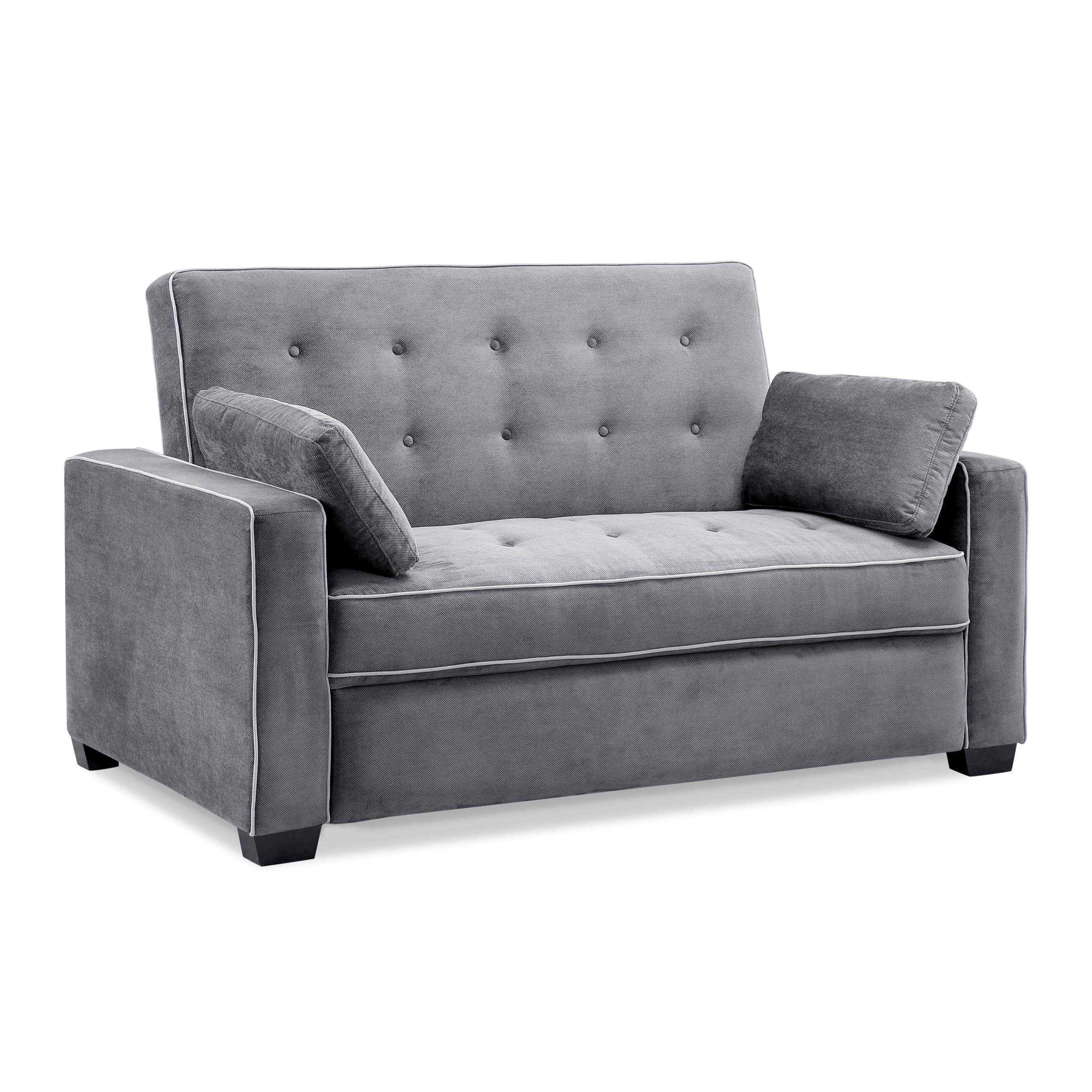Serta Ainsley Queen Size Convertible Sofa Bed, Light Grey