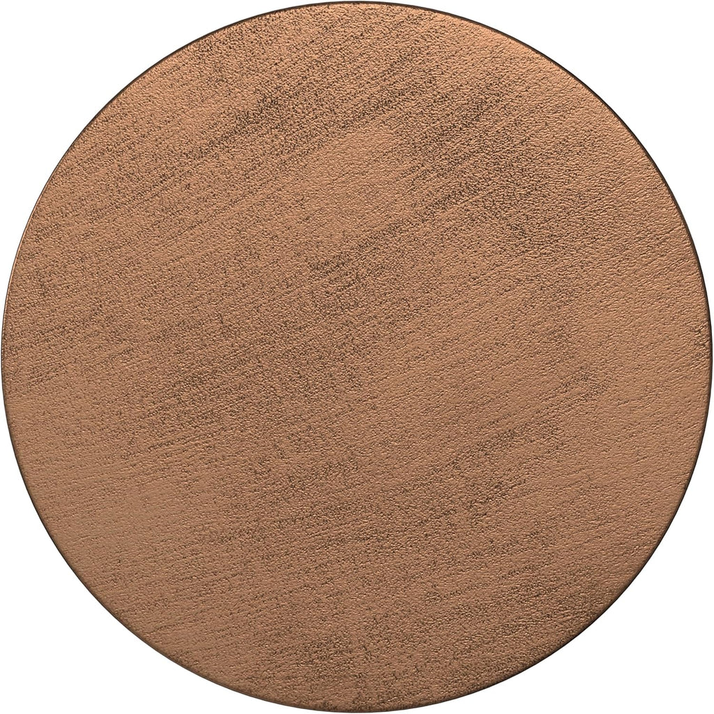 SIMPLIHOME Johnsen Metal Table - 15 inch Wide Solid Iron Drum Accent Table in Antique Copper with Tribal Pattern, Round Boho End Table for Living Room, Bedroom, or Home Office, Fully Assembled