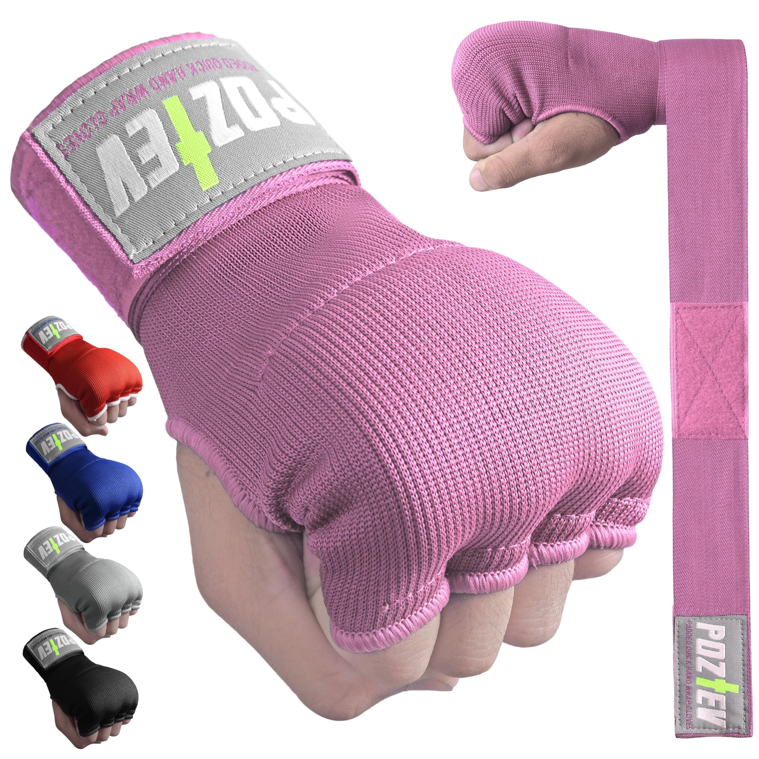 Boxing Hand Wraps for Men & Women - Boxing Quick Wraps Inner Gloves Kickboxing Handwraps for Boxing Gloves Gear Knuckle Support Elastic Wrist Straps for Training MMA Shadowboxing Muay Thai