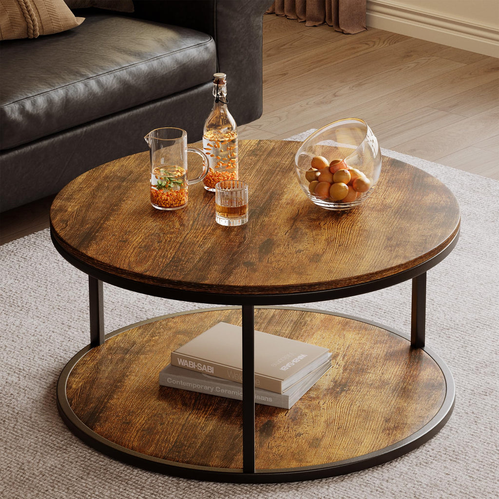 JUMMICO Square Coffee Table with Dual Storage Compartments, Modern Wood Cocktail Table for Living Room, Farmhouse Lounge & Office Reception (Gray & White)