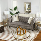Jennifer Taylor Home Dalton 88" Tufted Chesterfield Sofa (Olive Green Performance Velvet)